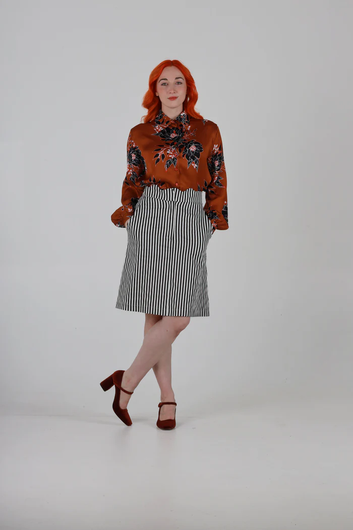 Anthony Shirt in Brown Floral Print - Image 8