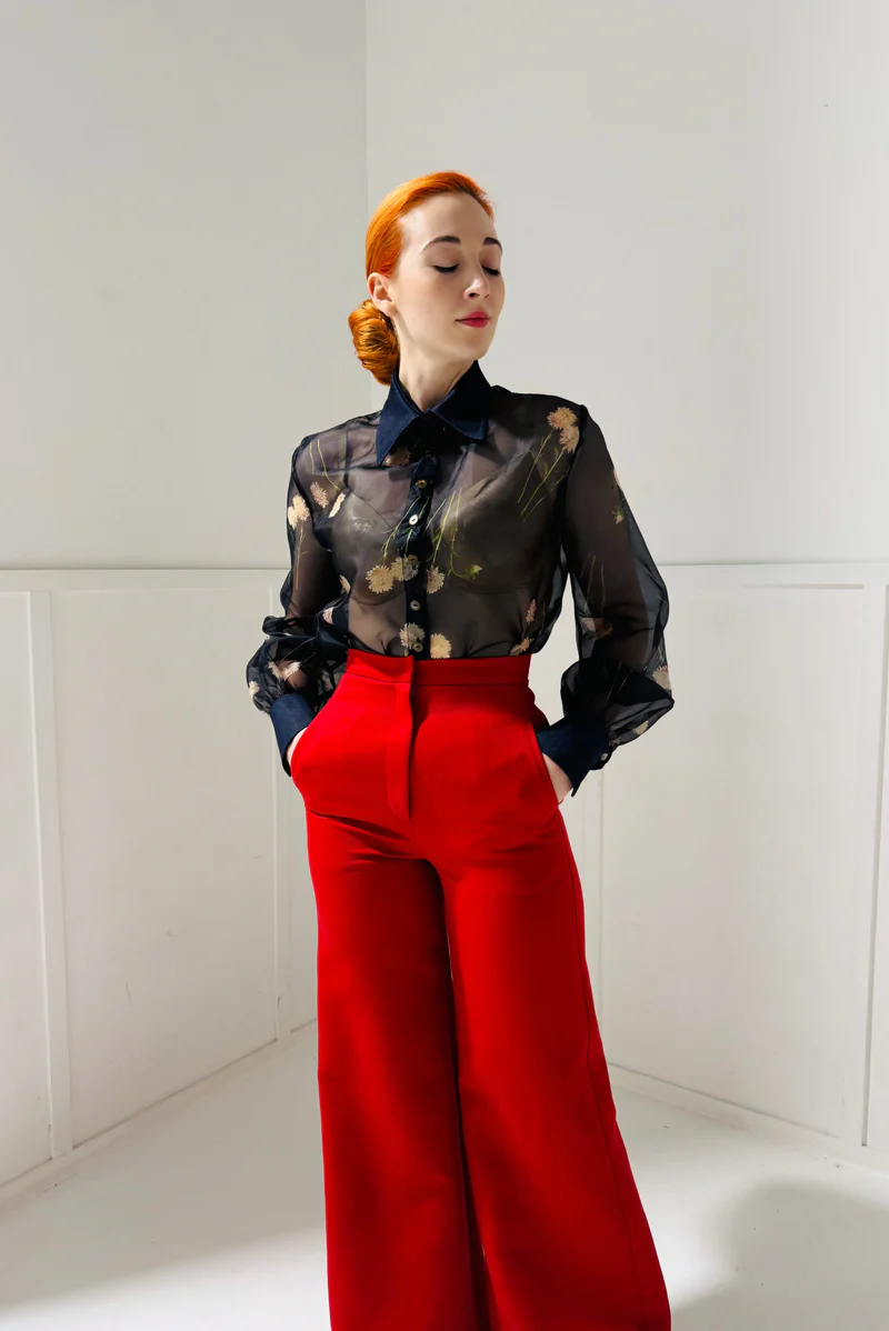 Anthony Floral Silk Organza Shirt