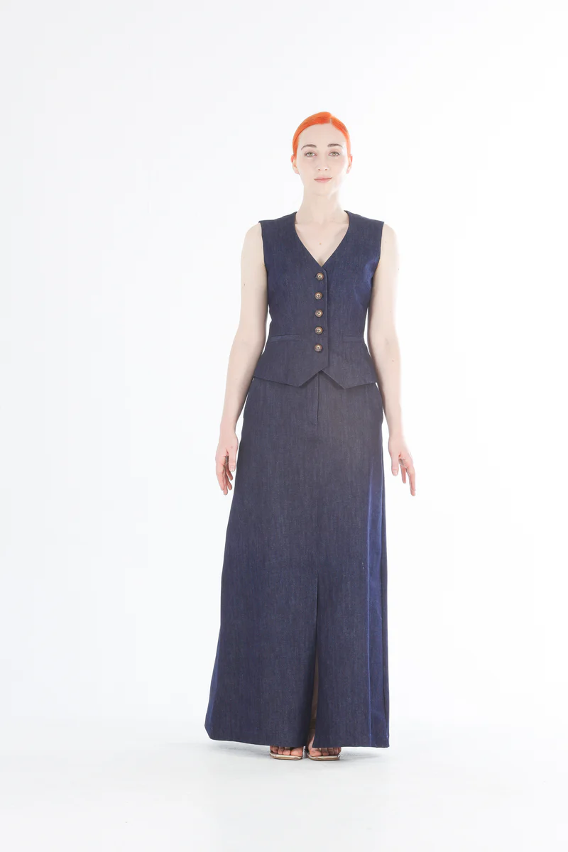 Denim Vest in Indigo - Image 5
