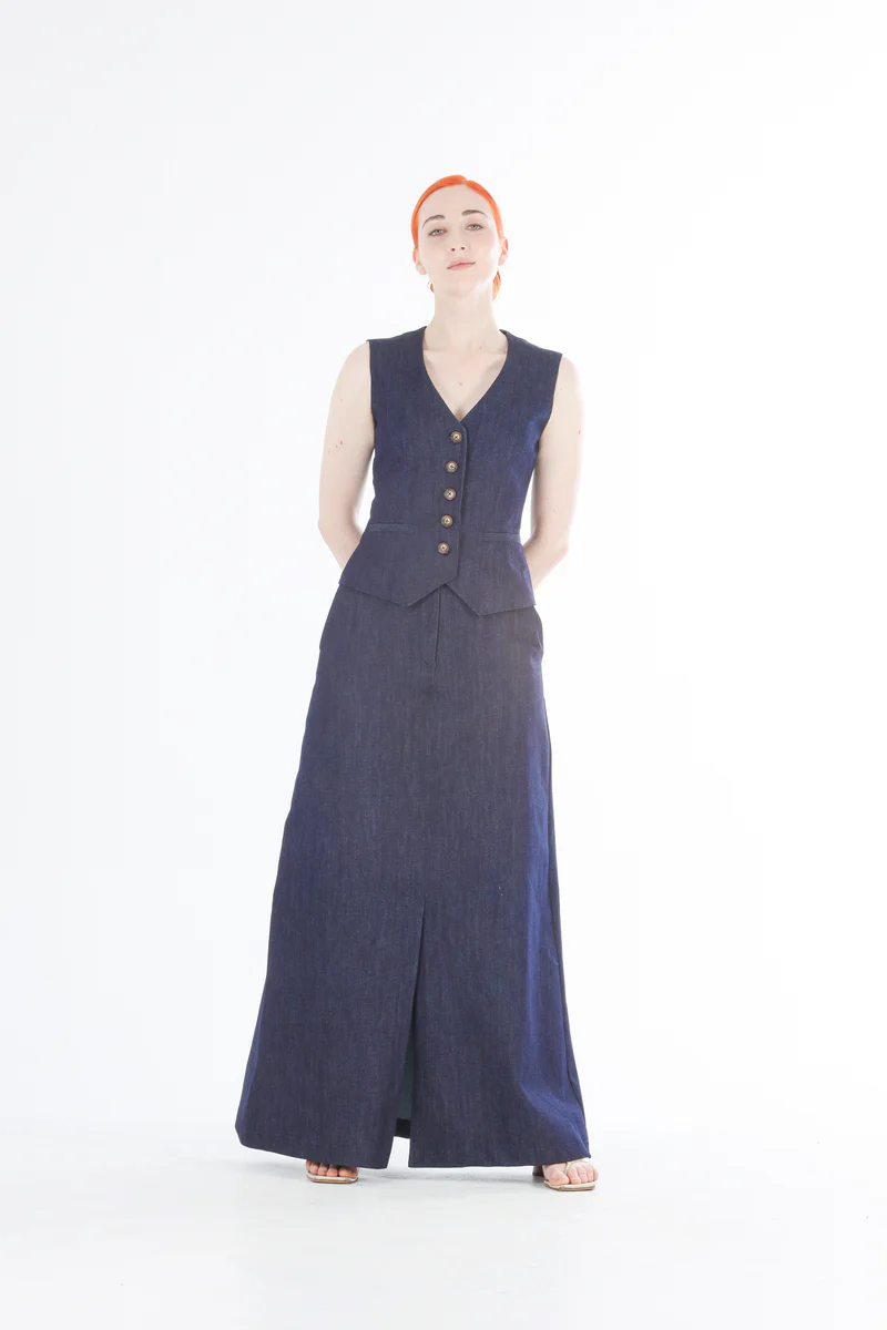 Denim Vest in Indigo - Image 6