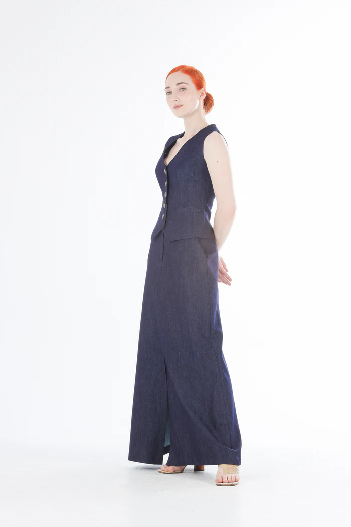 Denim Vest in Indigo - Image 8