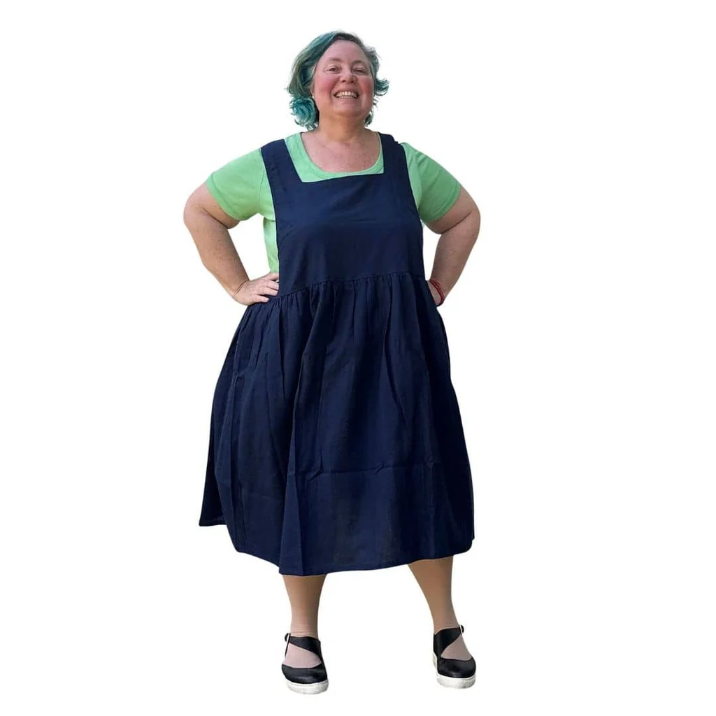 Kelly Linen Pinnie Dress - Image 2
