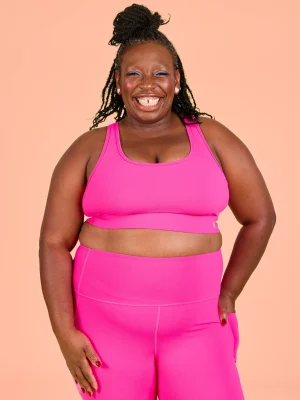 Hot Pink Liberty Hookback Crop