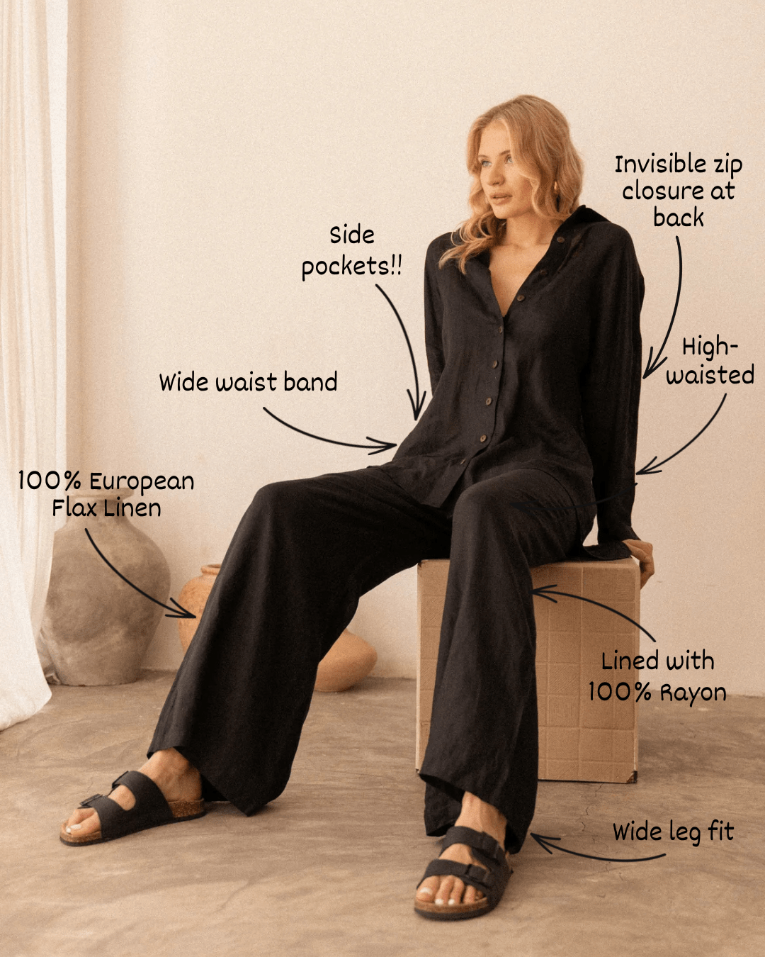 Noa Relaxed Oversized Linen Shirt - Image 9
