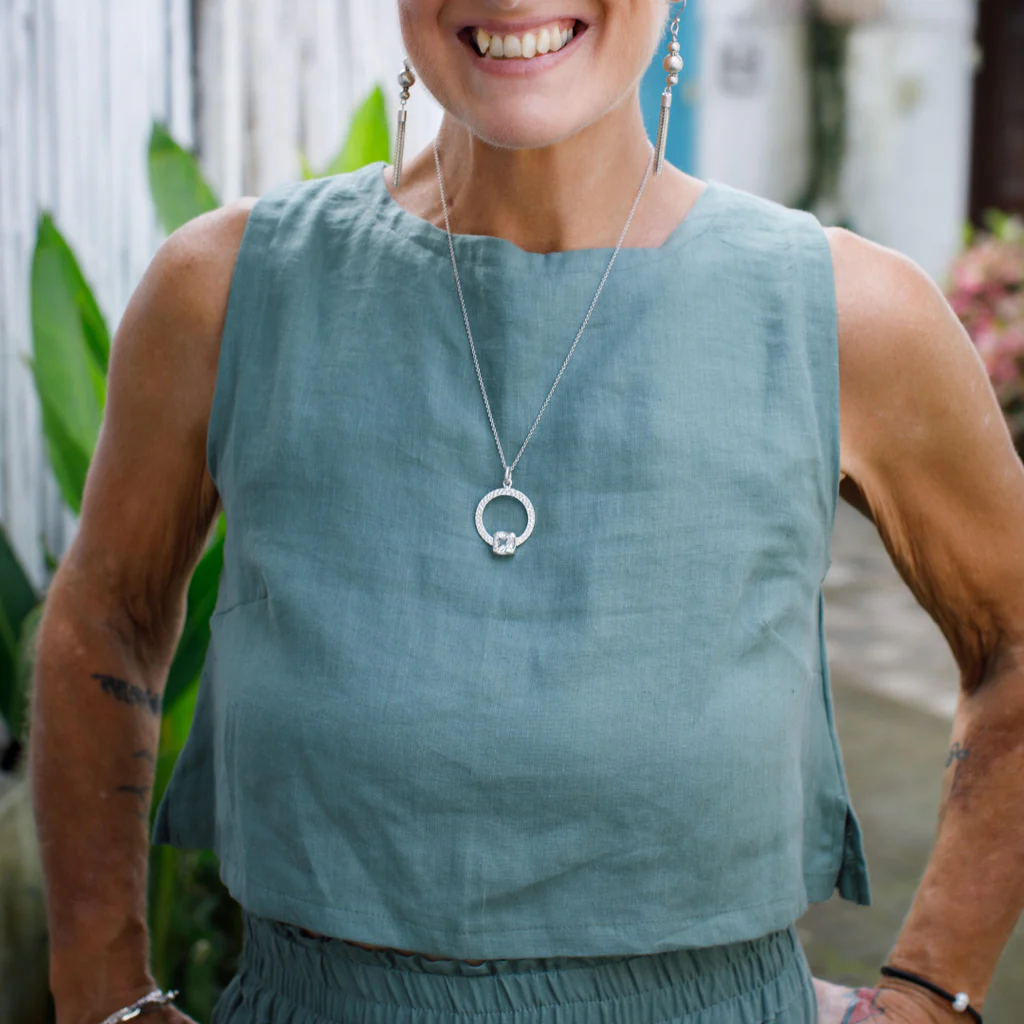 Sleeveless Linen Top - Image 2